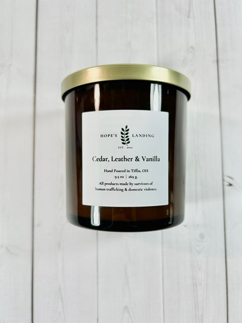 Cedar Leather Candle