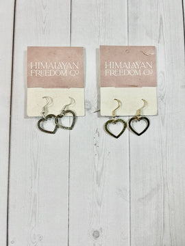 Himalayan Freedom Co. Heart Dangle Earrings