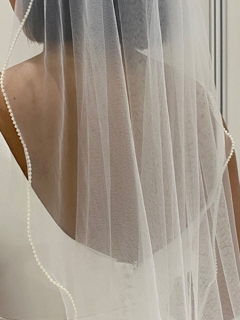 Seed Pearl Edge Veil